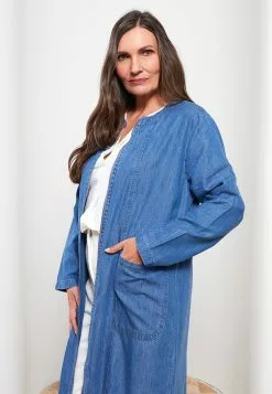 LC WAIKIKI Crew Neck Straight Long Sleeve Women's Jean Abaya -LC WAIKIKI popular shop lc waikiki 8260 3463036 3