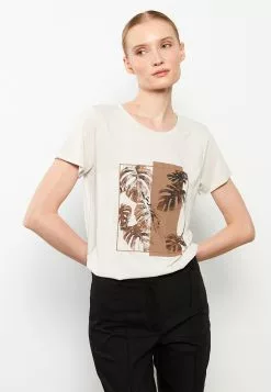 LC WAIKIKI Crew Neck Printed Short Sleeve Women's T-Shirt -LC WAIKIKI popular shop lc waikiki 8263 2864036 2