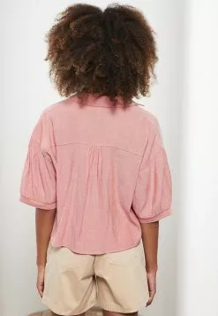 LC WAIKIKI Front Button Closure Straight Short Sleeve Women's Shirt -LC WAIKIKI popular shop lc waikiki 8267 9073226 5