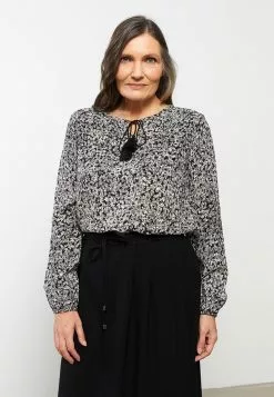 LC WAIKIKI Tie Collar Patterned Long Sleeve Viscose Women's Blouse -LC WAIKIKI popular shop lc waikiki 8272 3474036 3