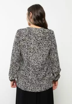 LC WAIKIKI Tie Collar Patterned Long Sleeve Viscose Women's Blouse -LC WAIKIKI popular shop lc waikiki 8273 3474036 5