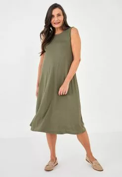 LC WAIKIKI Crew Neck Straight Sleeveless A-Cut Women's Dress -LC WAIKIKI popular shop lc waikiki 8281 7862216 3