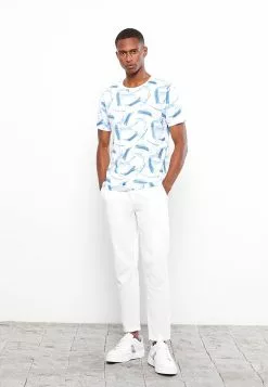 LC WAIKIKI Crew Neck Short Sleeve Patterned Combed Cotton Men's T-Shirt -LC WAIKIKI popular shop lc waikiki 8283 6754036 3