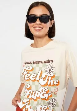 LC WAIKIKI Crew Neck Printed Short Sleeve Cotton Women's T-Shirt -LC WAIKIKI popular shop lc waikiki 8284 7854036 2