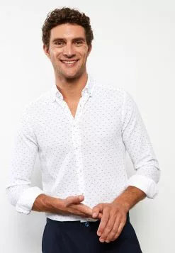 LC WAIKIKI Slim Fit Long Sleeve Patterned Dobby Men's Shirt -LC WAIKIKI popular shop lc waikiki 8285 1074036 3