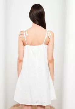 LC WAIKIKI Square Collar Embroidered Strap Poplin Women's Dress -LC WAIKIKI popular shop lc waikiki 8285 3057626 6