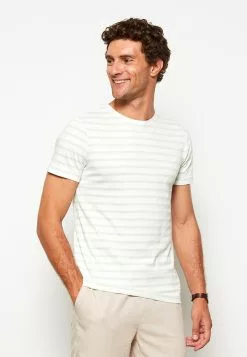 LC WAIKIKI Crew Neck Short Sleeve Striped Combed Cotton Men's T-Shirt -LC WAIKIKI popular shop lc waikiki 8286 3963036 3