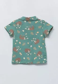 LC WAIKIKI Polo Collar Short Sleeve Printed Cotton Baby Boy Pajamas Set 2-Pack -LC WAIKIKI popular shop lc waikiki 8293 9197236 3