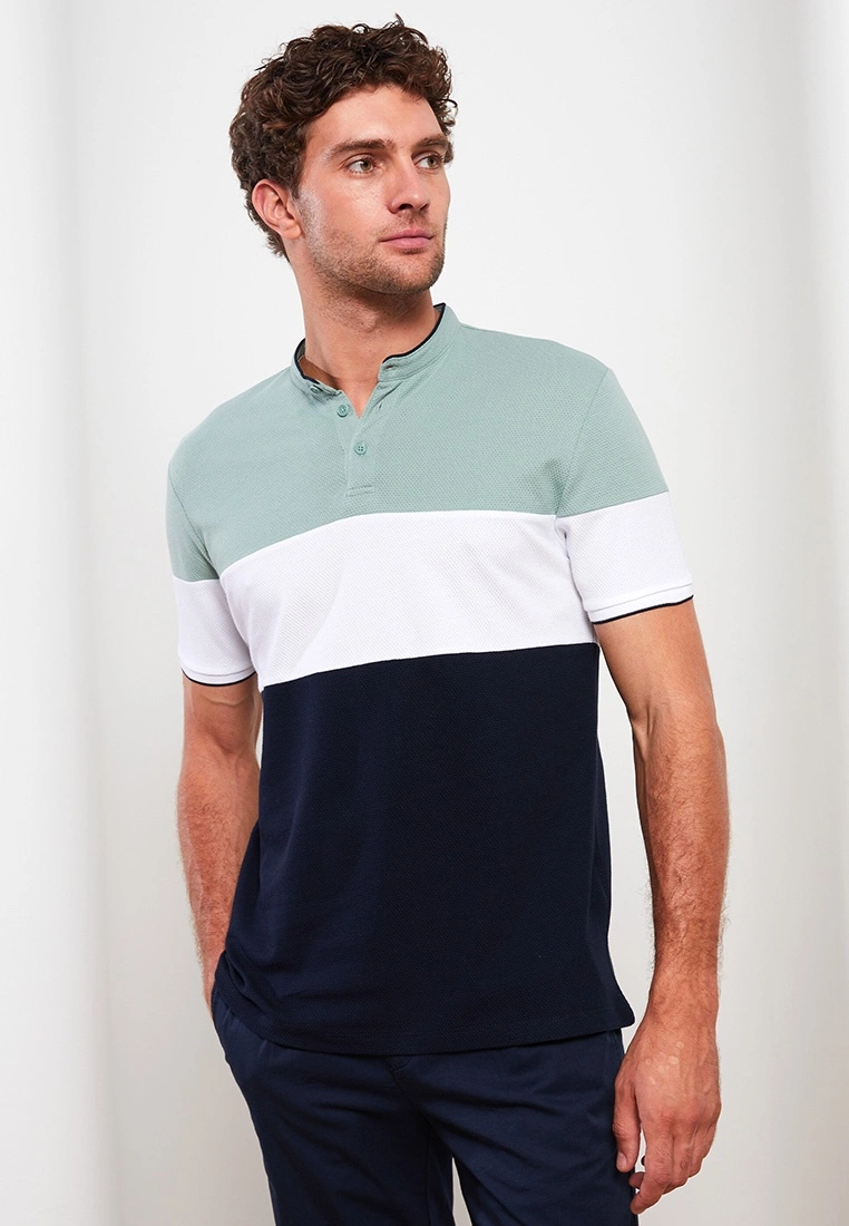 LC WAIKIKI Command Collar Short Sleeve Color Block Men's T-Shirt 3 LC WAIKIKI Command Collar Short Sleeve Color Block Men's T-Shirt