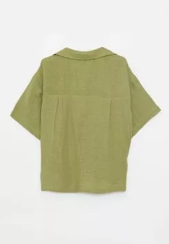 LC WAIKIKI Front Button Closure Straight Short Sleeve Women's Shirt -LC WAIKIKI popular shop lc waikiki 8310 1864036 2