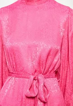 LC WAIKIKI Standing Collar Patterned Long Sleeve Satin Women's Dress -LC WAIKIKI popular shop lc waikiki 8314 6973036 4