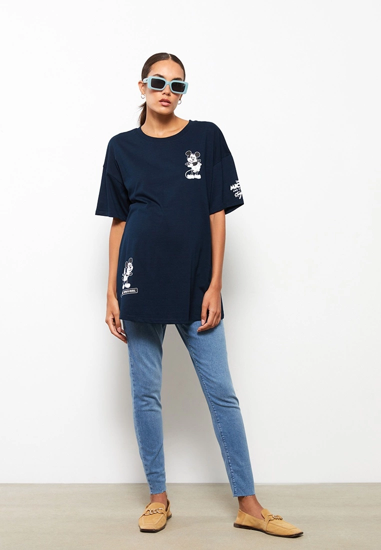 LC WAIKIKI Crew Neck Mickey Mouse Printed Short Sleeve Pregnant T-Shirt 4 LC WAIKIKI Crew Neck Mickey Mouse Printed Short Sleeve Pregnant T-Shirt - Image 2