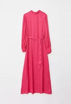 LC WAIKIKI Standing Collar Patterned Long Sleeve Satin Women's Dress -LC WAIKIKI popular shop lc waikiki 8315 6973036 6