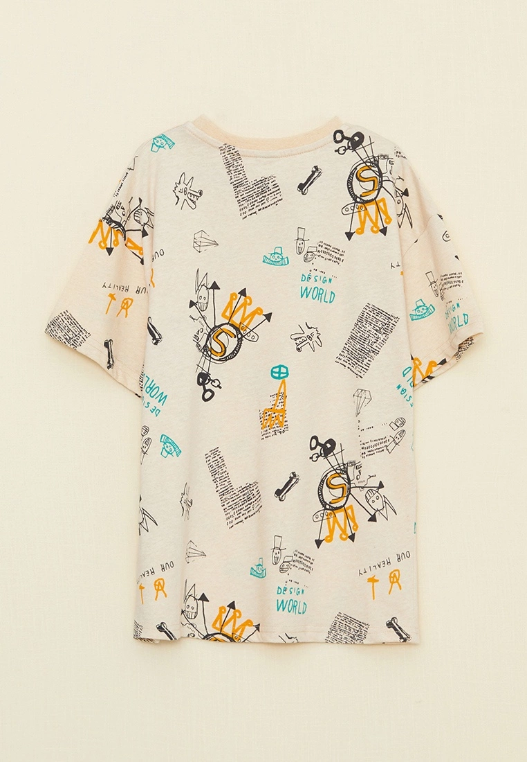 LC WAIKIKI Crew Neck Printed Short Sleeve Cotton Boy T-Shirt 4 LC WAIKIKI Crew Neck Printed Short Sleeve Cotton Boy T-Shirt - Image 2