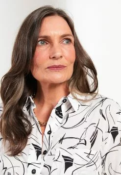 LC WAIKIKI Shirt Collar Patterned Viscose Women's Tunic -LC WAIKIKI popular shop lc waikiki 8323 8173036 3