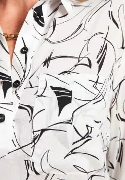 LC WAIKIKI Shirt Collar Patterned Viscose Women's Tunic -LC WAIKIKI popular shop lc waikiki 8323 8173036 4