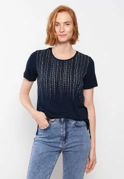 LC WAIKIKI Crew Neck Patterned Short Sleeve Women's T-Shirt -LC WAIKIKI popular shop lc waikiki 8331 4672526 2