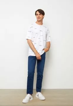 LC WAIKIKI Crew Neck Short Sleeve Printed Combed Cotton Men's T-Shirt -LC WAIKIKI popular shop lc waikiki 8344 8973036 3