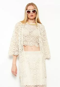 LC WAIKIKI Shawl Collar Lacy Women's Cardigan -LC WAIKIKI popular shop lc waikiki 8351 8964036 3