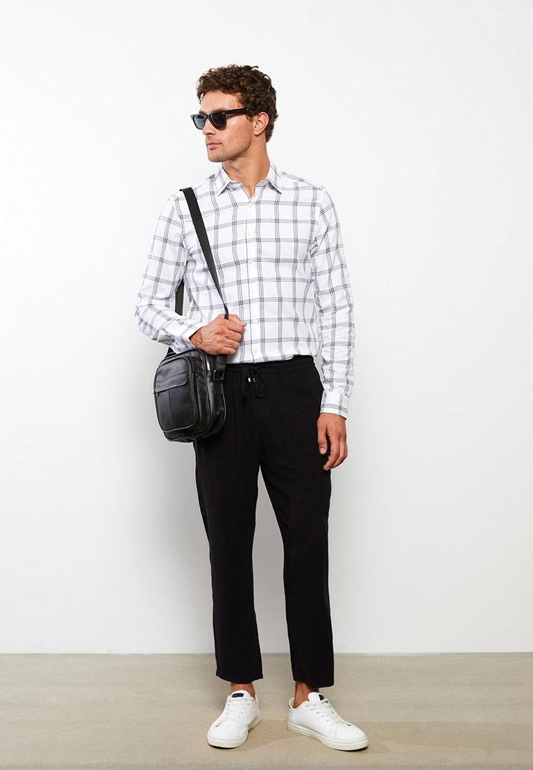 LC WAIKIKI Slim Fit Long Sleeve Dobby Men's Shirt 4 LC WAIKIKI Slim Fit Long Sleeve Dobby Men's Shirt - Image 2