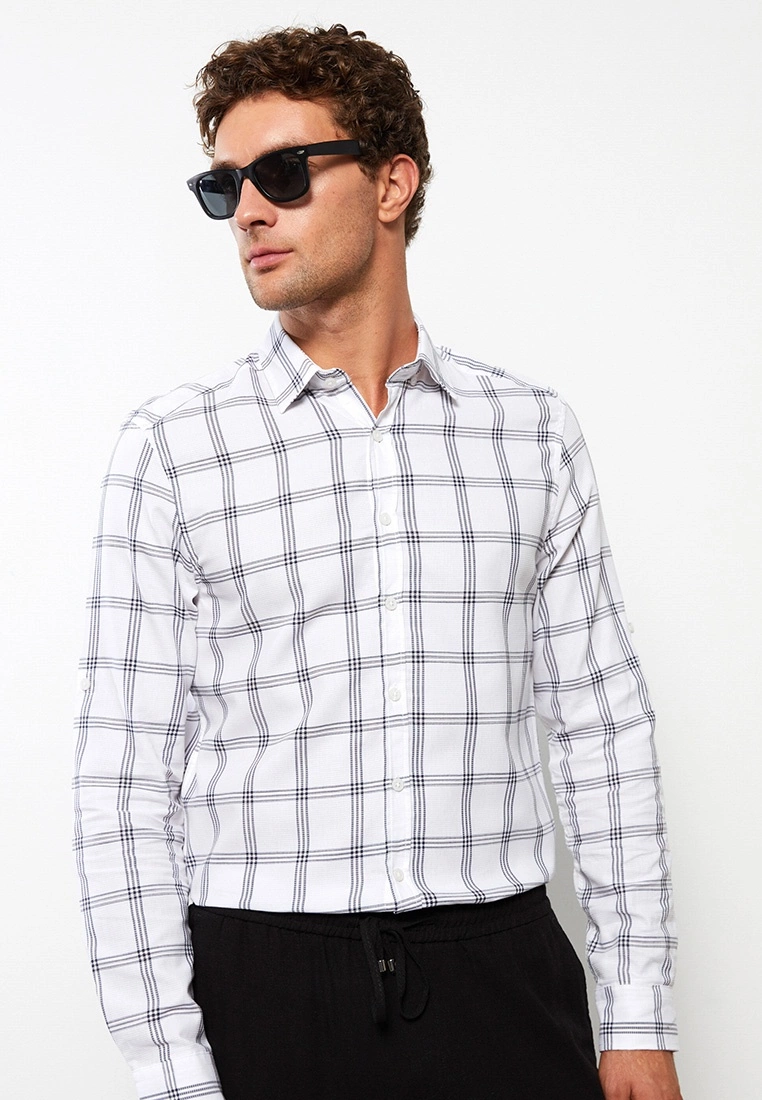 LC WAIKIKI Slim Fit Long Sleeve Dobby Men's Shirt 5 LC WAIKIKI Slim Fit Long Sleeve Dobby Men's Shirt - Image 3