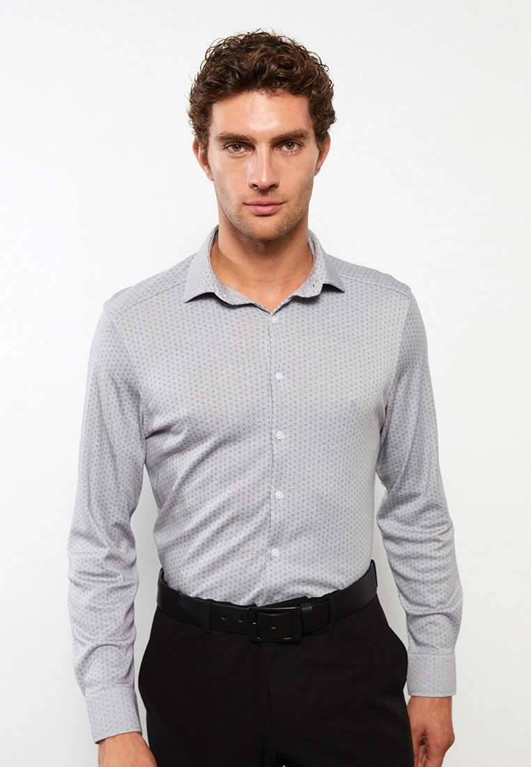 LC WAIKIKI Slim Fit Men's Long Sleeve Patterned Shirt 4 LC WAIKIKI Slim Fit Men's Long Sleeve Patterned Shirt - Image 2