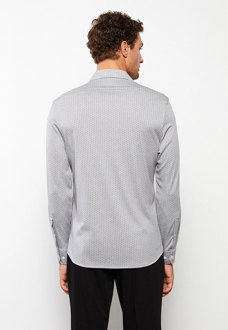 LC WAIKIKI Slim Fit Men's Long Sleeve Patterned Shirt 7 LC WAIKIKI Slim Fit Men's Long Sleeve Patterned Shirt - Image 5