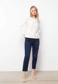 LC WAIKIKI Shirt Collar Straight Long Sleeve Women Blouse -LC WAIKIKI popular shop lc waikiki 8358 1083036 3