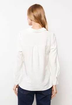 LC WAIKIKI Shirt Collar Straight Long Sleeve Women Blouse -LC WAIKIKI popular shop lc waikiki 8358 1083036 5