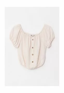 LC WAIKIKI Boat Collar Straight Short Sleeve Women's Blouse -LC WAIKIKI popular shop lc waikiki 8381 3775726 6