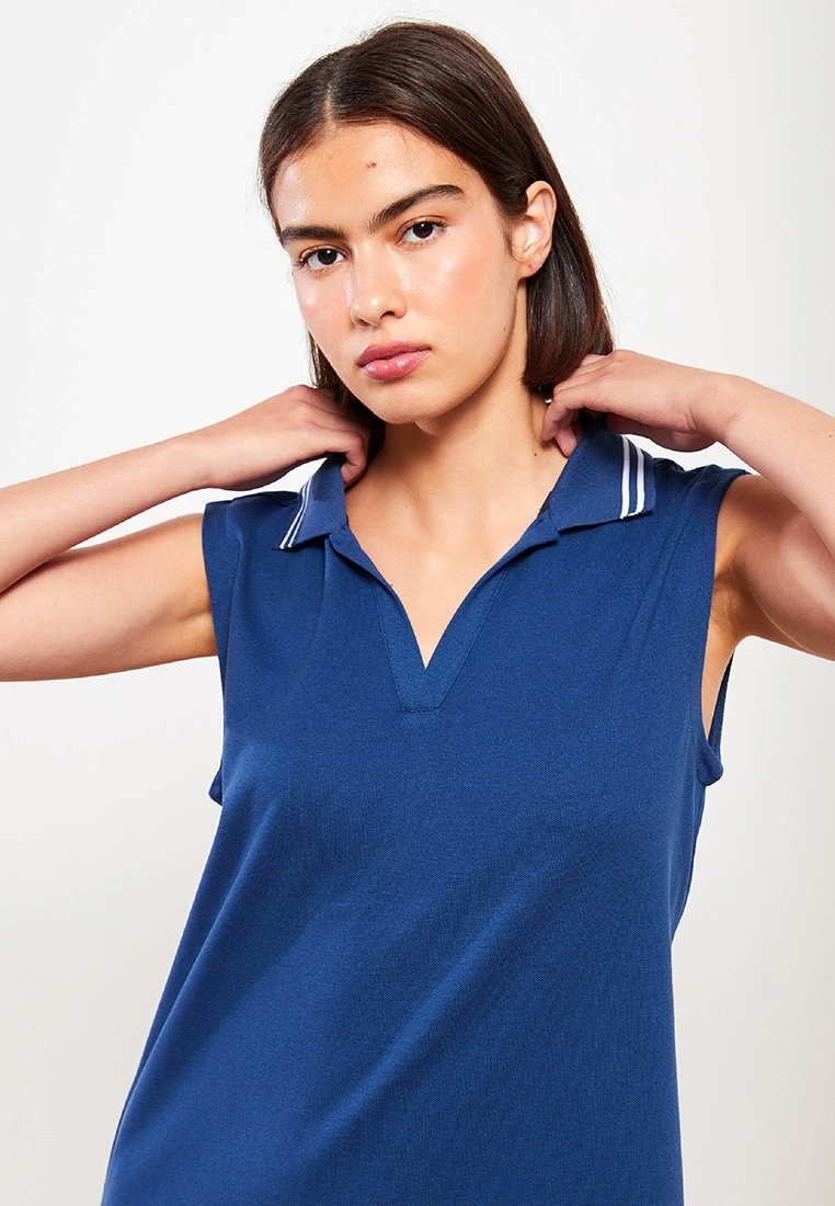 LC WAIKIKI Polo Neck Straight Sleeveless Women's Dress 5 LC WAIKIKI Polo Neck Straight Sleeveless Women's Dress - Image 3