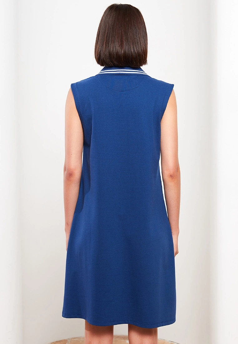 LC WAIKIKI Polo Neck Straight Sleeveless Women's Dress 7 LC WAIKIKI Polo Neck Straight Sleeveless Women's Dress - Image 5