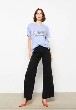 LC WAIKIKI Crew Neck Printed Short Sleeve Cotton Women's T-Shirt -LC WAIKIKI popular shop lc waikiki 8391 4574036 2