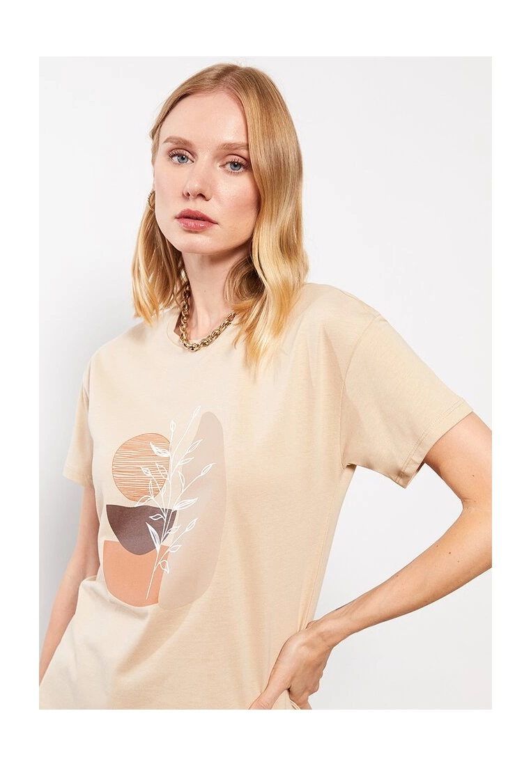 LC WAIKIKI Printed Cotton Women's T-Shirt 5 LC WAIKIKI Printed Cotton Women's T-Shirt - Image 3