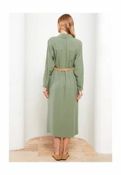 LC WAIKIKI Shirt Collar Belted Women's Dress -LC WAIKIKI popular shop lc waikiki 8569 3129726 2