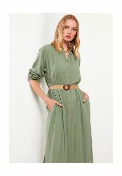 LC WAIKIKI Shirt Collar Belted Women's Dress -LC WAIKIKI popular shop lc waikiki 8569 3129726 3