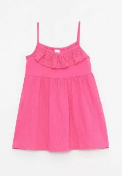 LC WAIKIKI Square Collar Suspended Basic Baby Girl Dress