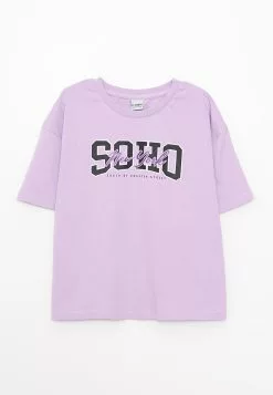 LC WAIKIKI Crew Neck Printed Short Sleeve Cotton Girls T-Shirt