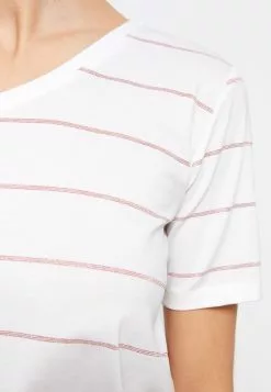 LC WAIKIKI V Neck Striped Short Sleeve Women T-Shirt -LC WAIKIKI popular shop lc waikiki 8813 6780616 5