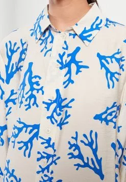 LC WAIKIKI Long Sleeve Women's Tunic With Shirt Collar Pattern -LC WAIKIKI popular shop lc waikiki 8847 5084036 4