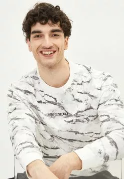 LC WAIKIKI Crew Neck Long Sleeve Patterned Men's Sweatshirt