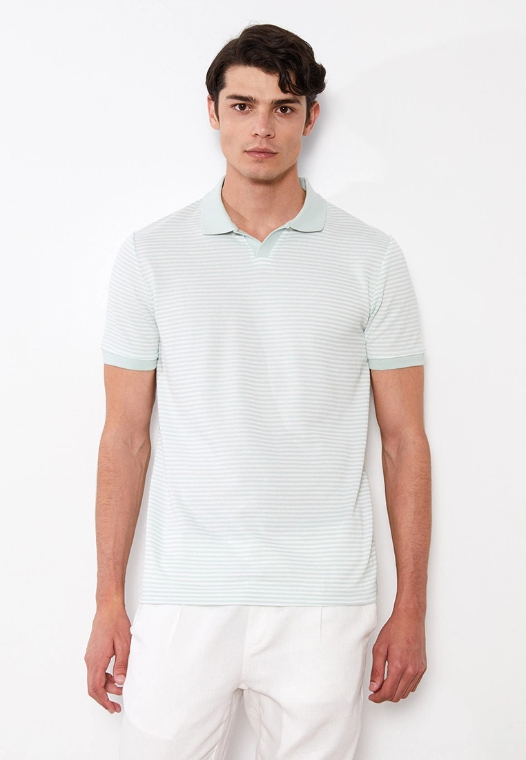 LC WAIKIKI Polo Neck Short Sleeve Striped Men's T-Shirt 4 LC WAIKIKI Polo Neck Short Sleeve Striped Men's T-Shirt - Image 2