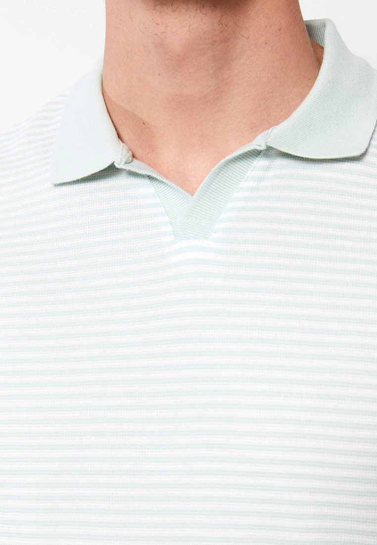 LC WAIKIKI Polo Neck Short Sleeve Striped Men's T-Shirt 6 LC WAIKIKI Polo Neck Short Sleeve Striped Men's T-Shirt - Image 4