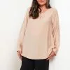 LC WAIKIKI Crew Neck Straight Long Sleeve Women Blouse -LC WAIKIKI popular shop lc waikiki 8867 0684036 1