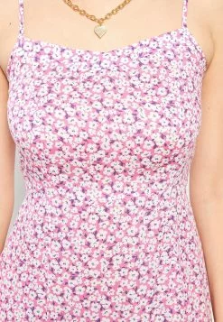 LC WAIKIKI Heart Collar Floral Strap Viscose Women's Dress -LC WAIKIKI popular shop lc waikiki 8877 8784036 4