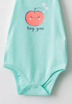 LC WAIKIKI Square Neck Strap Cotton Printed Baby Girl Body With Snap Fastener 2 Pieces -LC WAIKIKI popular shop lc waikiki 8894 8058236 3