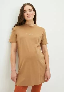 LC WAIKIKI Crew Neck Slogan Printed Short Sleeve Maternity Tunic -LC WAIKIKI popular shop lc waikiki 8895 8384036 2