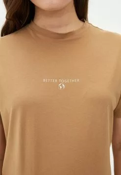 LC WAIKIKI Crew Neck Slogan Printed Short Sleeve Maternity Tunic -LC WAIKIKI popular shop lc waikiki 8895 8384036 4