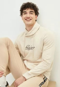 LC WAIKIKI Monk Collar Long Sleeve Printed Men's Sweatshirt