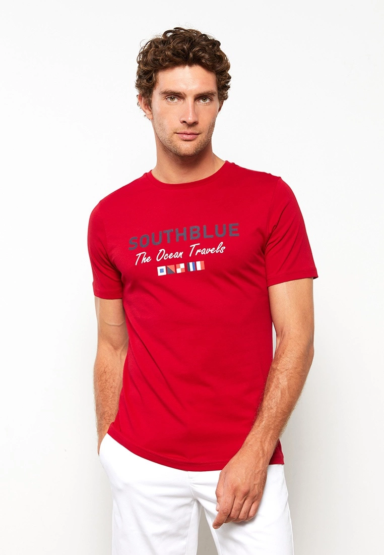 LC WAIKIKI Crew Neck Short Sleeve Printed Combed Cotton Men's T-Shirt 3 LC WAIKIKI Crew Neck Short Sleeve Printed Combed Cotton Men's T-Shirt